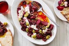 Grilled Beet Salad with Burrata and Cherries